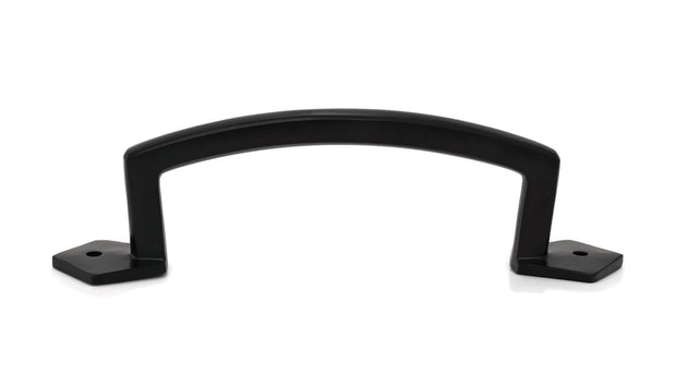 Iron Grab Pull Handle for Doors - Square Black Bar - For Barns, Gates, and more