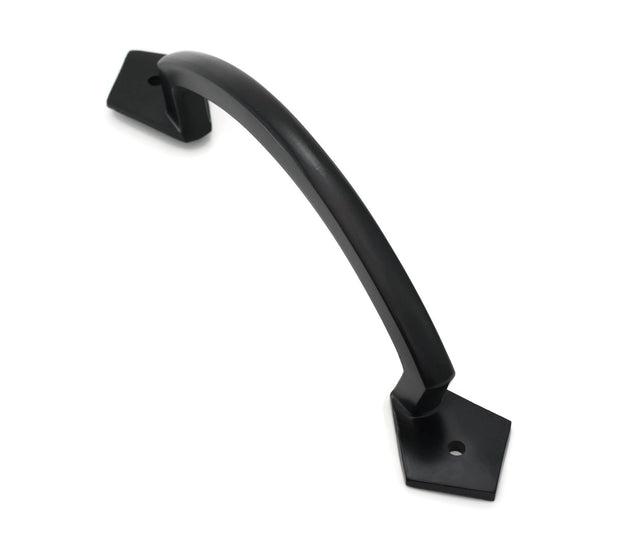 Iron Grab Pull Handle for Doors - Long Arch - Black - For Barns, Gates, and more