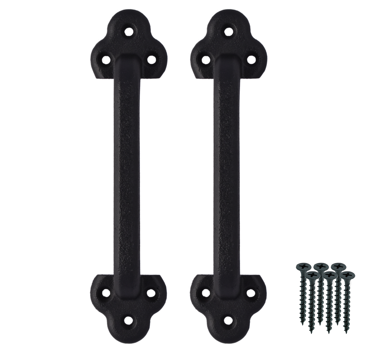 Iron Pull Handle for Doors Set of 2 Rustic Style for Barn Doors, Gates and more