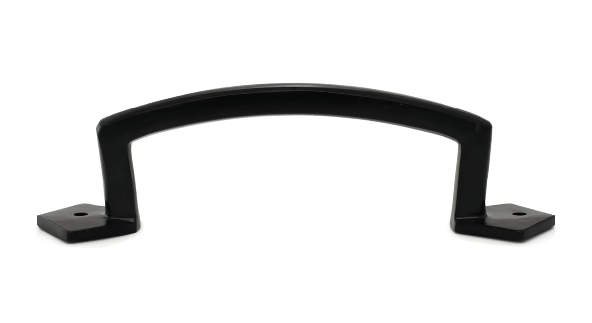 Iron Grab Pull Handle for Doors - Square Black Bar - For Barns, Gates, and more