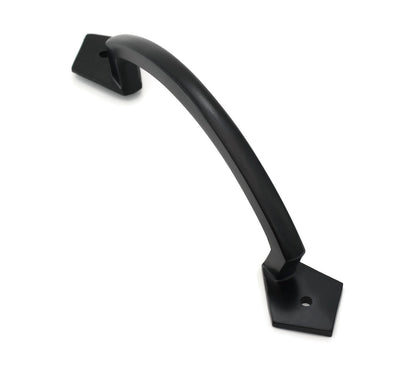 Iron Grab Pull Handle for Doors - Long Arch - Black - For Barns, Gates, and more