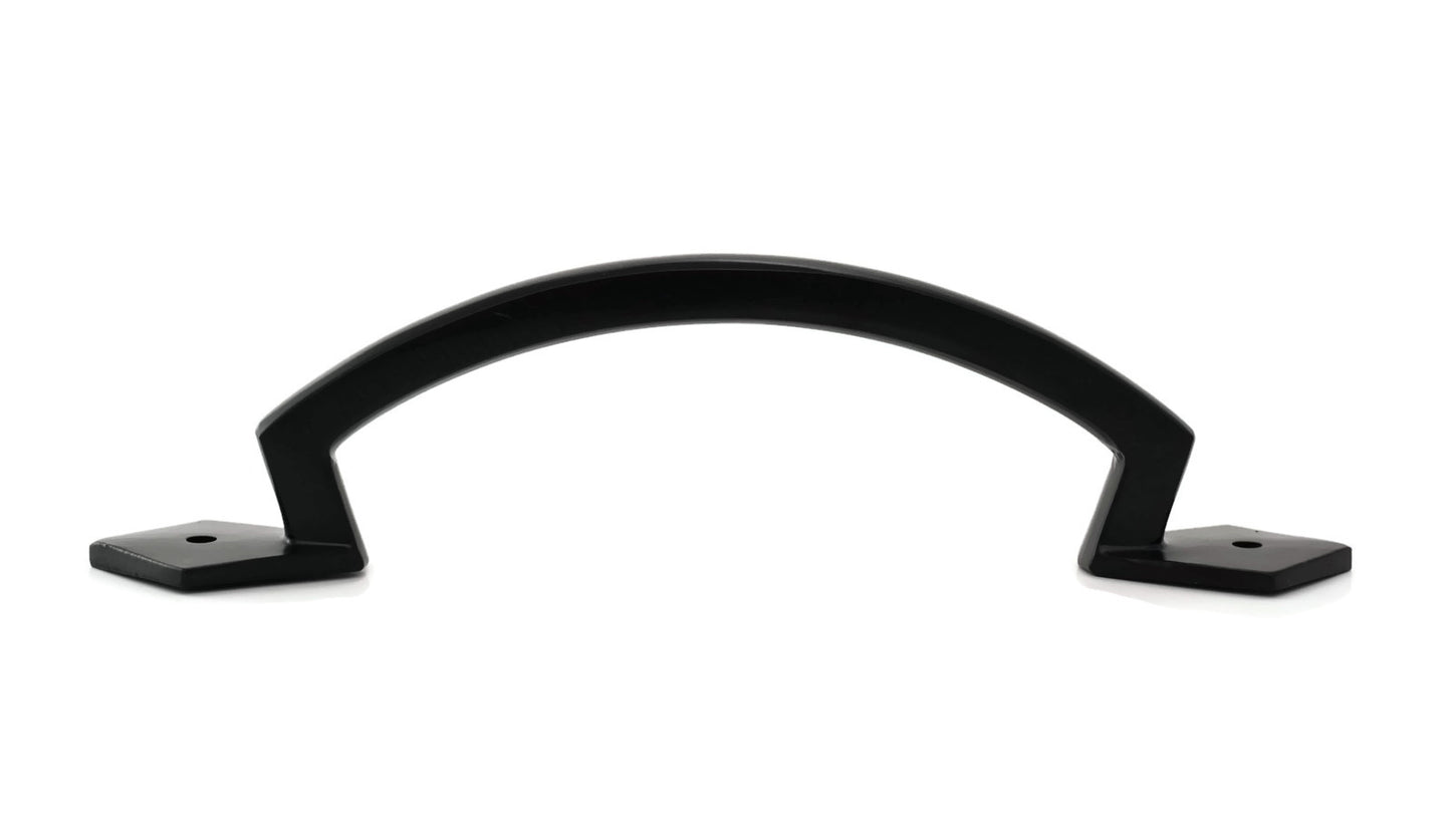 Iron Grab Pull Handle for Doors - Long Arch - Black - For Barns, Gates, and more