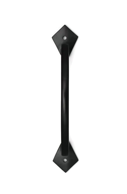 Iron Grab Pull Handle for Doors - Long Arch - Black - For Barns, Gates, and more