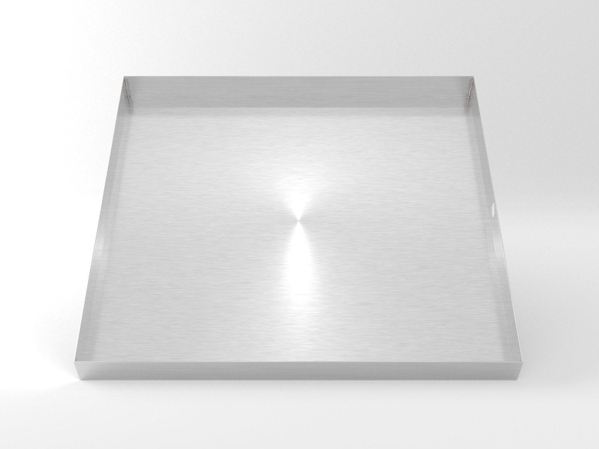 32" x 30" 2.5" Heavy Duty Washer Machine Drain Pan, Stainless Steel Fine