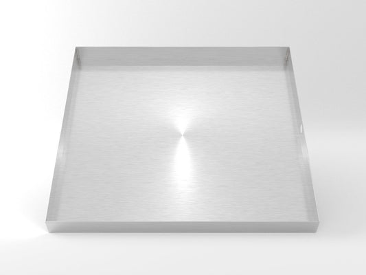 32" x 30" 2.5" Heavy Duty Washer Machine Drain Pan, Stainless Steel Fine